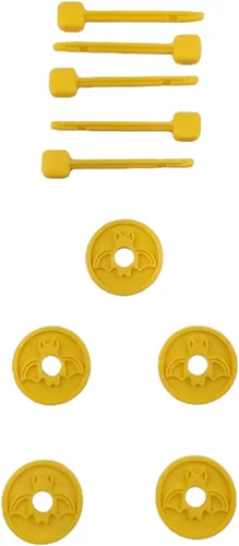 Vista 4 de Discos de repuesto proyectiles de misiles balas para Fisher Price Imaginext DC Super Friends (10 discos amarillos)