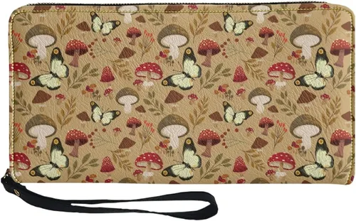 Vista 40 de Coldinair Cartera de piel sintética con cierre de cremallera para mujer, con bloqueo RFID, monedero para teléfono con correa para viaje, Añade tu