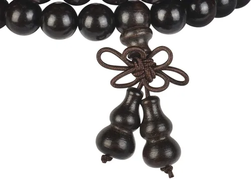 Vista 39 de Mala Beads Pulsera 108 0.315 in Meditación Sándalo Elástico..