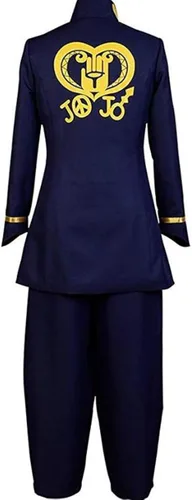 Vista 4 de Nsoking Adulto Halloween Masquerade Aventura Bizarre Cosplay Higashikata Josuke Traje Uniforme