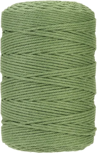 Vista 18 de Cuerda de macramé de algodón de 2 mm, 220 yardas, suministros naturales de macramé de color, cuerda de algodón suave para artesanía, para colgar
