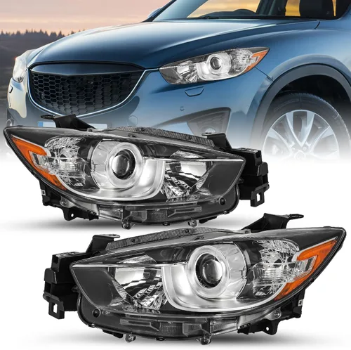 Vista 9 de Conjunto de faros SOCKIR para 2013-2016 Mazda CX-5 con bombillas, faro de proyector halógeno de reemplazo, lado izquierdo del conductor