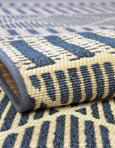 Vista 6 de Unique Loom Outdoor Trellis Collection - Alfombra de área - Dalyan (2 x 3 pies 1 pulgada, rectangular, azul/marfil)