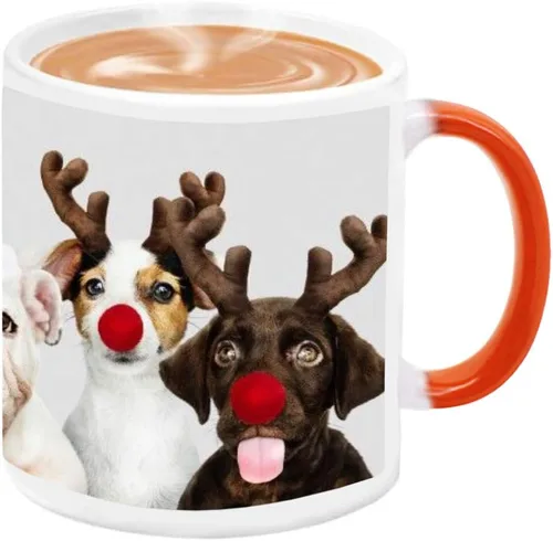 Vista 2 de Queena Taza personalizada con foto sensible al calor, taza de café personalizada mágica que cambia de color para añadir foto con logo en tazas