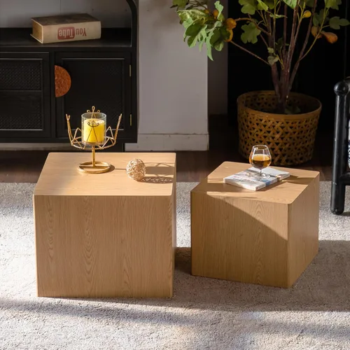 Vista 6 de Mesa auxiliar hexagonal de 15.75 pulgadas para sala de estar, grano de madera, sin montaje, nogal (15.75in-Walnut)