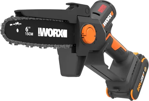 Vista 10 de Worx Sierra de poda inalámbrica de 20 V, de 5 pulgadas, sin escobillas, sin escobillas, motosierra eléctrica ligera de 33 pies/s, motosierra