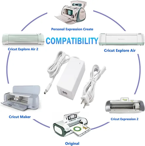 Vista 2 de Adaptador de corriente de 18 V compatible con Cricut Explore air 2/Expression 2/Maker/Explore/Explore Air/Explore