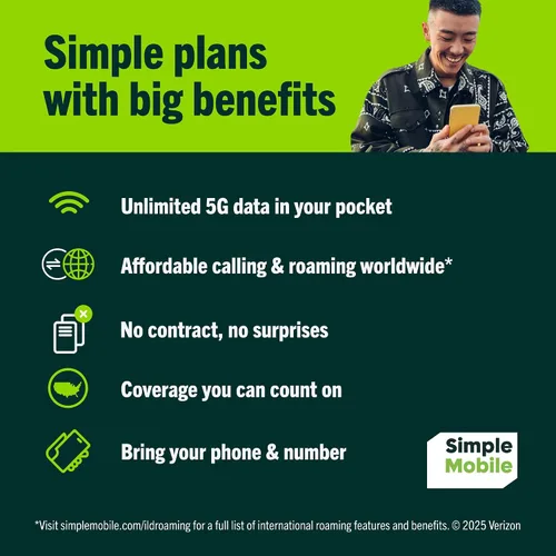Vista 4 de Simple Mobile Trae tu propio teléfono 3 en 1 kit de SIM prepago