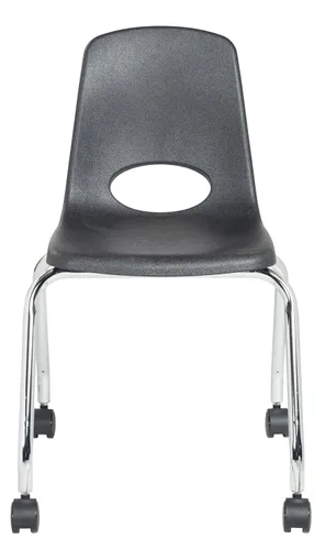 Vista 5 de FDP - Silla escolar móvil de 18 pulgadas con ruedas para niños, adolescentes y adultos, asiento ergonómico para aprendizaje en casa, aula u oficina