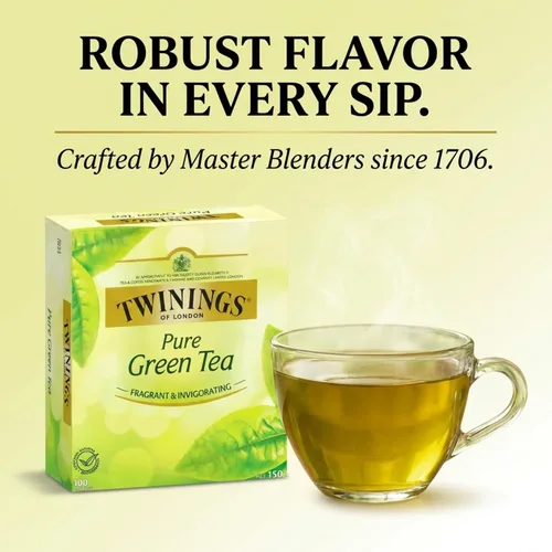 Vista 2 de Twinings Té - Bolsas de té verde puro y natural, 100