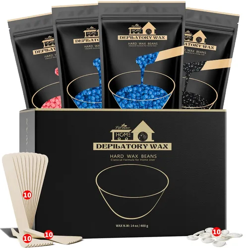 Vista 14 de 1 libra de granos de cera dura, kit de cera en perlas de Lifestance para depilación de cera dura para cabello fino y delgado, piel sensible, perlas