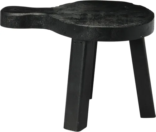 Vista 4 de Creative Co-Op Pedestal decorativo de madera, negro