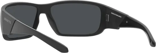 Vista 6 de ARNETTE Gafas de sol para hombre, marco negro mate, lentes gris oscuro, 2.520in, Mate negro