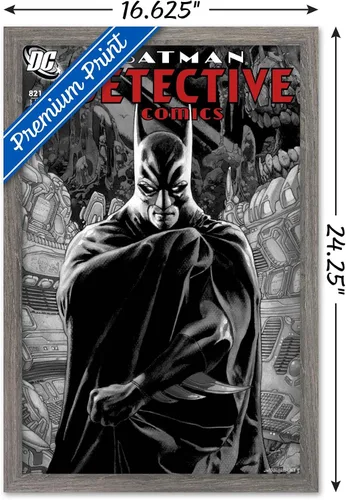 Vista 3 de Trends International DC Comics Batman - Póster de Batman Detective Comics #821 Versión enmarcada Barnwood