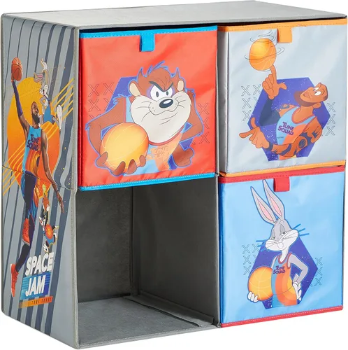 Vista 6 de Baby Shark - Cubby plegable de almacenamiento suave con 3 cubos plegables