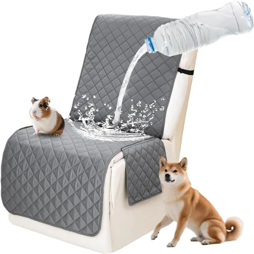 Vista 132 de Fundas impermeables para sofá reclinable seccional en forma de L, 7 piezas, antideslizantes, lavables, juego de fundas reclinables para mascotas