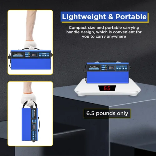 Vista 8 de Cargador de batería para carretilla elevadora 24V 30A Cargador inteligente de 24 voltios 900 W Pantalla LCD totalmente automática Pallet Jack
