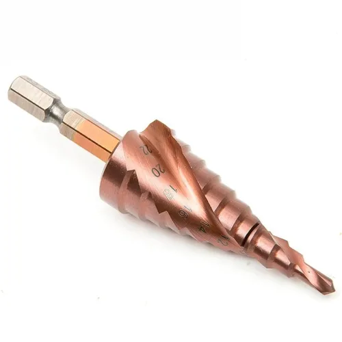 Vista 7 de Cobalt Step Drill Bits HSSCO M35 Cone Hex Triangle Shank Metal Drill Bits Tool Set Hole for Stainless Steel 1Pcs(3PCS Set-1)