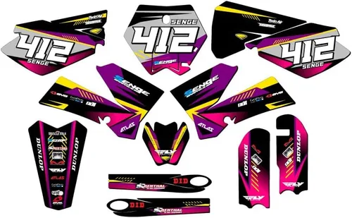 Vista 8 de Kit de base gráfica SX 105 Surge Black Senge 2006-2012 compatible con KTM