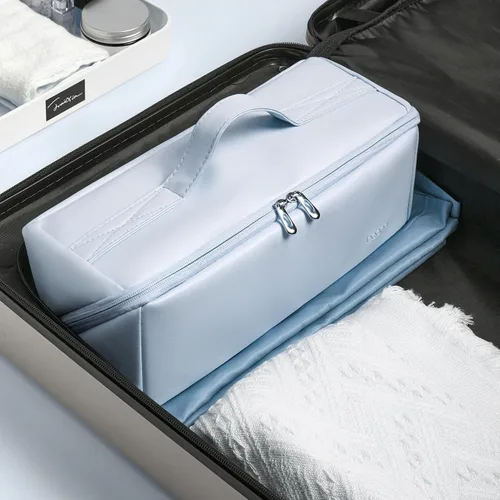 Vista 6 de Veki Estuche de almacenamiento de viaje para Dyson Airwrap Styler, azul