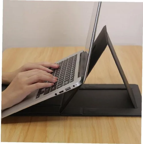 Vista 5 de Soporte para computadora portátil, soporte de escritorio plegable y ligero, bandeja para cama, soporte para tableta, elevador
