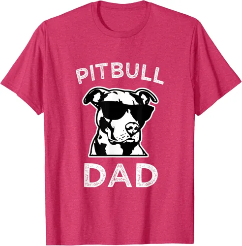 Vista 14 de Camiseta para hombre con diseño de Pitbull Dad Pit Bull Dog para hombre, Negro