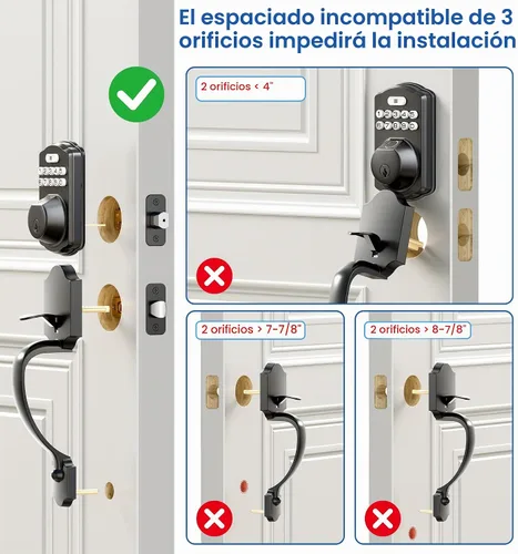 Vista 9 de Veise KS02D - Cerradura de seguridad para huellas dactilares con asa, color negro mate