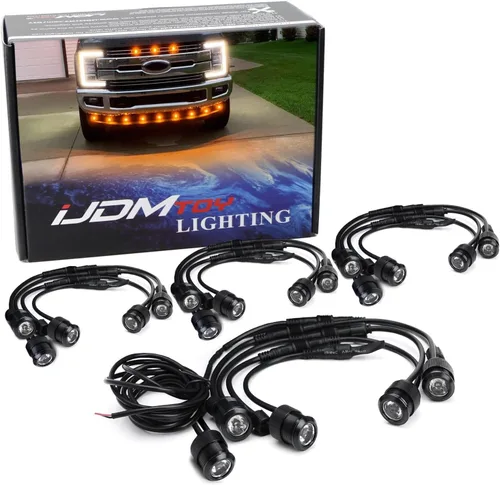 Vista 10 de iJDMTOY Juego de 20 piezas de luces LED blanco xenón para moldura del parachoques delantero/kit de luces de acento/kit de luces LED para deflector