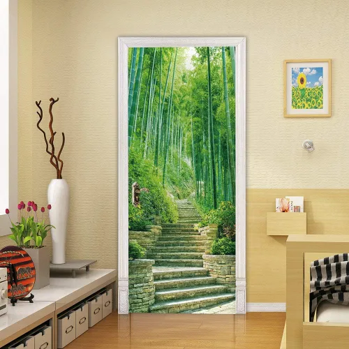 Vista 40 de Calcomanías 3D para puerta, murales para despegar y pegar, papel tapiz de caballo, calcomanías autoadhesivas extraíbles de PVC, impermeable, póster