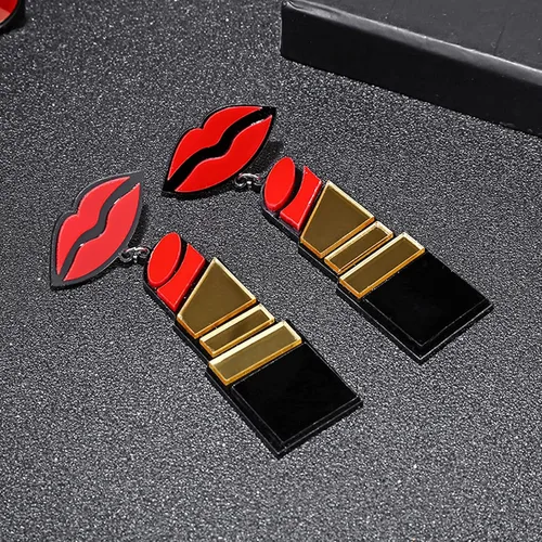 Vista 6 de 5 unids 80s pendientes de malla guantes para mujer neón pendientes temáticos fiesta accesorios retro 80s joyería