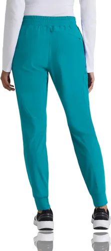 Vista 2 de Barco One Pantalón deportivo, pantalón quirúrgico de altura media, con tejido elástico de 4 vías y 3 bolsillos, para mujer