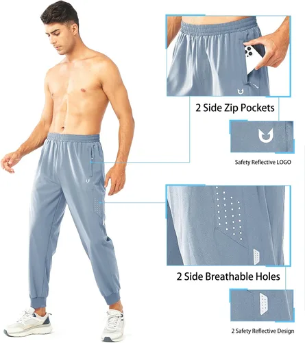 Vista 4 de NORTHYARD Pantalones deportivos para correr para hombre, ligeros, de secado rápido, para gimnasio, deportes activos, entrenamiento en pista
