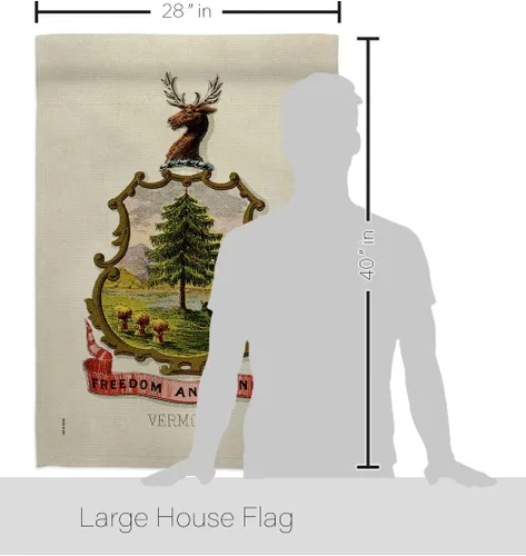 Vista 2 de Escudo de armas Vermont House Flag – Paquete de Estados Americanos, Estados Unidos, Territorios Americanos, República, País, Área Particular