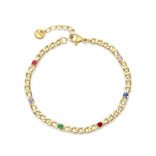 Vista 11 de Light Pink Crystal Bracelets for Women Trendy, OUXi 18K Rose Gold Plated Cubic Zirconia Wedding Tennies Jewelry Bracelets, Dainty Birthstone Hand