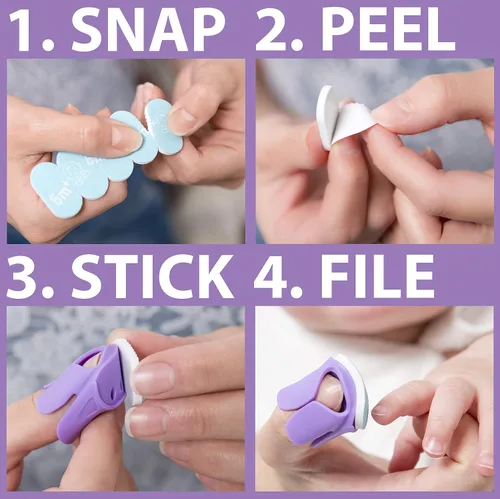 Vista 4 de Baby Nails™ - La lima de uñas para bebé portátil I 6 meses + paquete estándar - Set de cuidado de uñas para bebé (6 meses + )