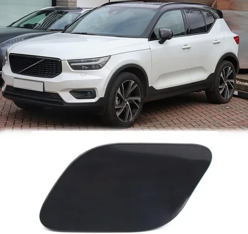 Vista 2 de Cubierta para lavadora de faros delanteros para Volvo XC40 2018-2022, color negro mate, 1 pieza izquierda