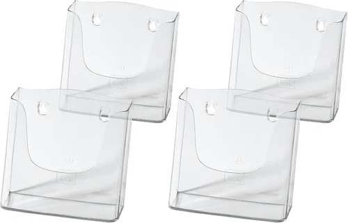Vista 8 de Sigel LH115 Porta literatura de pared acrílico, con 1 compartimento, transparente, para A4