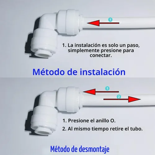 Vista 4 de MALIDA Adaptador de rosca hembra de conector rápido codo y combinación recta, rosca de 1/2 pulgada x tubo de 1/4 pulgadas OD Push to Connect