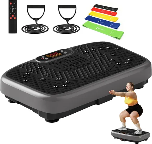 Vista 14 de SoftGym Máquina de ejercicios con placa de vibración para drenaje linfático Negro