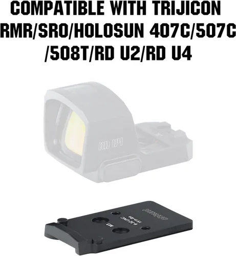 Vista 2 de ohhunt Placa adaptadora óptica compatible con Walther PDP 2.0, compatible con Trijicon RMR/SRO/Holosun 407C/507C/508T