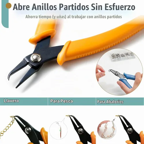Vista 3 de Beaditive Alicates de anillo dividido Fabricación de joyas, cuentas, manualidades Acero de alto carbono 5 pulgadas (panal de miel)
