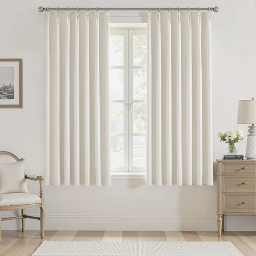 Vista 24 de UHITECH Cortinas plisadas pequeñas de 35 pulgadas de largo, cortinas opacas cortas para ventanas de sótano, aislamiento térmico, cortinas opacas