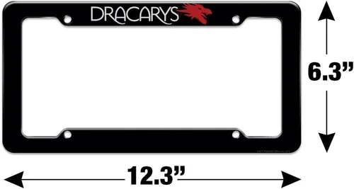 Vista 4 de GRAPHICS & MORE Marco de placa de matrícula de Game of Thrones Dracarys