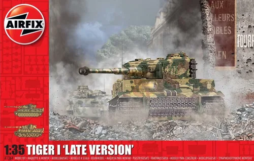 Vista 8 de Airfix WWII Tiger-1 Versión tardía 1:35 Tanque Militar Modelo de Plástico Kit A1364