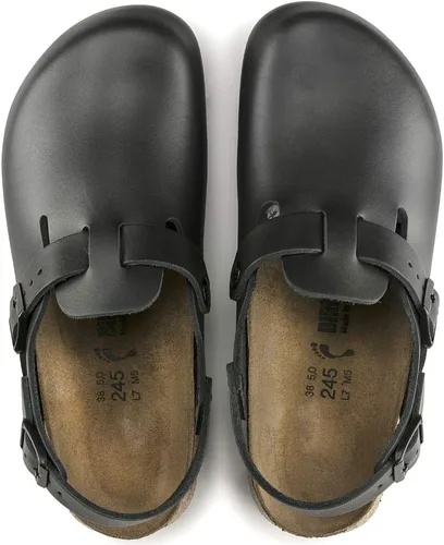 Vista 7 de Birkenstock Zuecos de cuero Tokio Super Grip para mujer Negro
