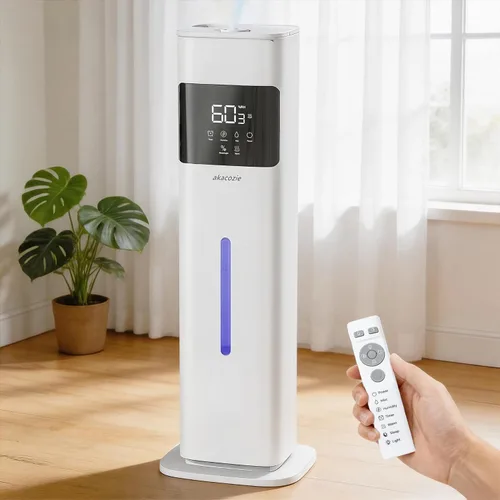 Vista 8 de Humidificadores para dormitorio, humidificador de habitación grande, color negro Warm & Cool Mist, 2.1Gal/8L, 500 sq ft Coverage, Run 48H, Auto