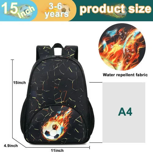 Vista 5 de Mochila para niños pequeños de 15 pulgadas para niños preescolares Kindergarten School Mochila para libros para guardería, guardería y viajes