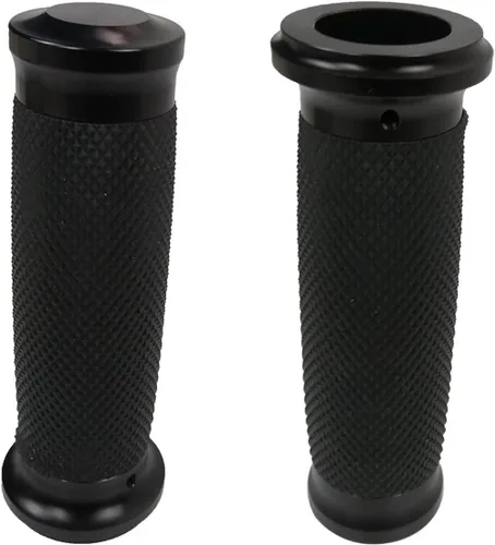 Vista 4 de 1 par de empuñaduras negras para manillar de motocicleta de 1 pulgada para Harley-Davidson Night Train EFI FXSTBI 2001-2006