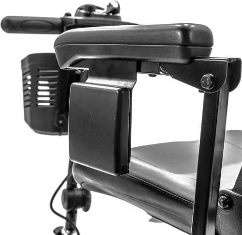 Vista 5 de Pride Mobility Portavasos plegable Go-Go Scooter C-Style Moldeado Asiento Apoyabrazos Negro