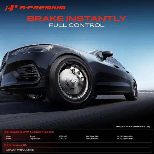 Vista 2 de A-Premium Conjunto de Pinza de Freno de Disco con Soporte Compatible con Modelos Seleccionados de Nissan - Rogue 2008-2013, Rogue Select 2014-2015